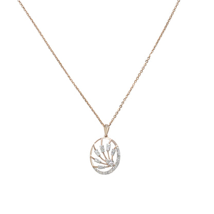 Golden Arc Oval Pendant
