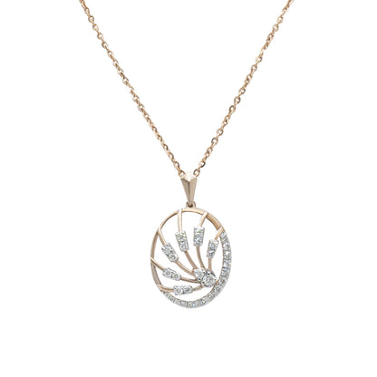 Golden Arc Oval Pendant