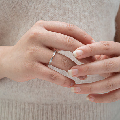 Diamond Bow Stackable Band