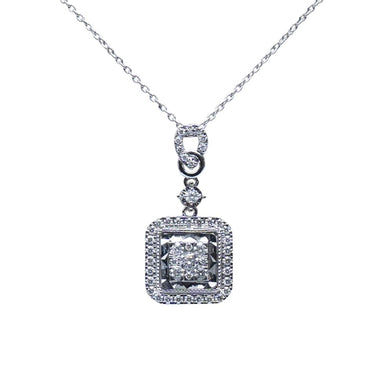 Lustre Square Halo Pendant