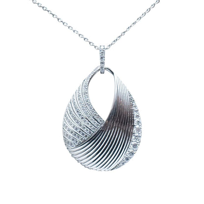 Skyline Oval Diamond Pendant