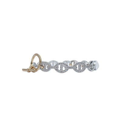 The Claret Circle-Bar Diamond bracelet