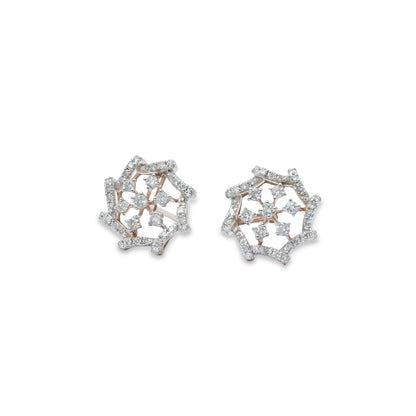 Blossom Flower Diamond Earrings
