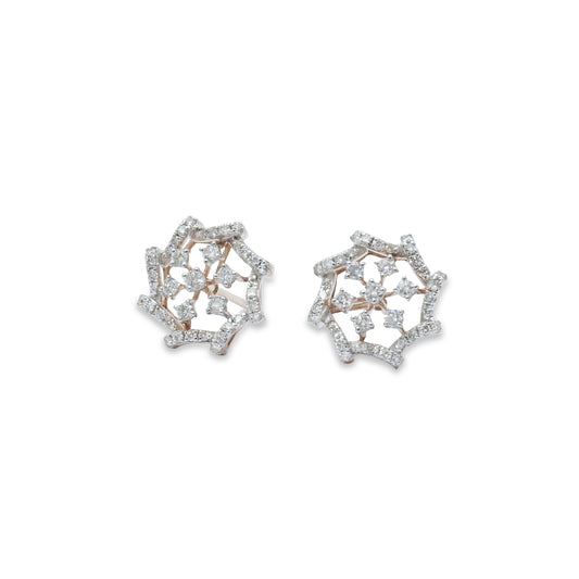 Blossom Flower Diamond Earrings