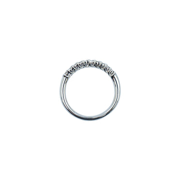 Tilted Emerald Diamond Band