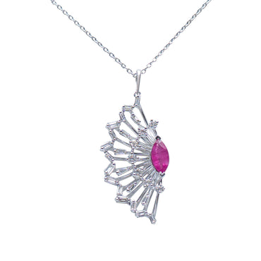 Ruby Winged Pendant