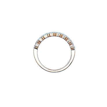 Alternating Pear Wedding Band