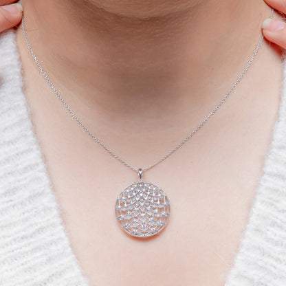 Crisscross Glow Diamond Pendant