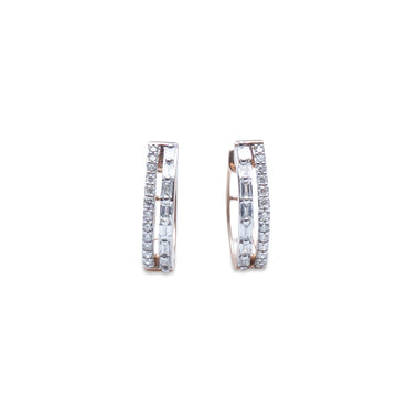 Dual Brilliance Rose Hoops