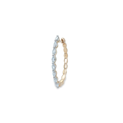 Marquise Yellow Gold Hoops