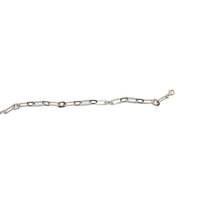 The Lumiere Diamond Accent Paperclip Bracelet