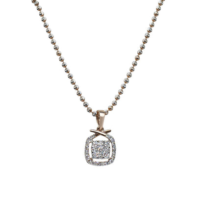 Cluster Halo Square Pendant