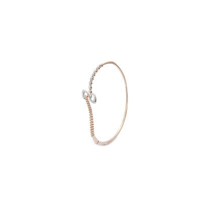 Twin Leaf Embrace Bangle