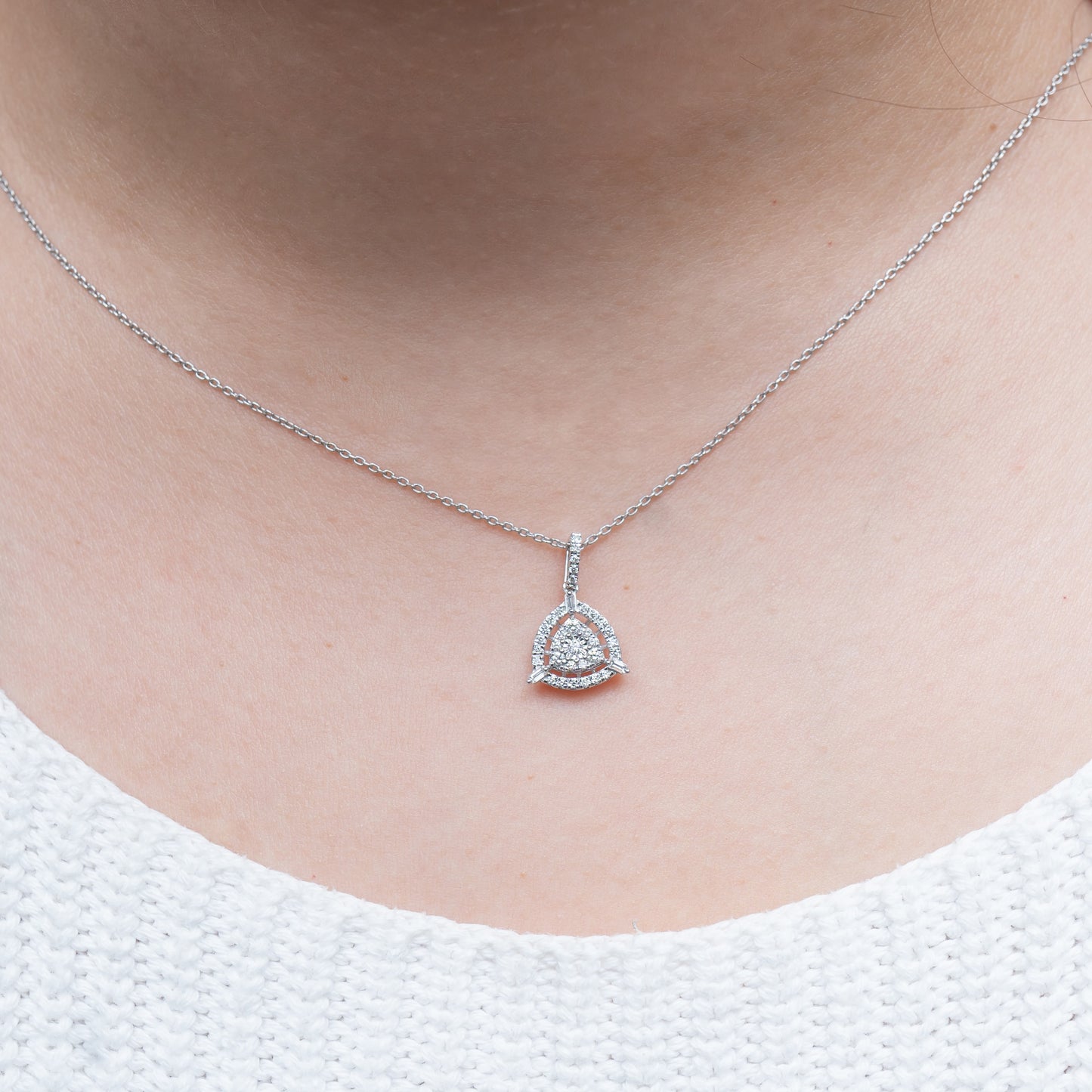 Trio Point Diamond Pendant