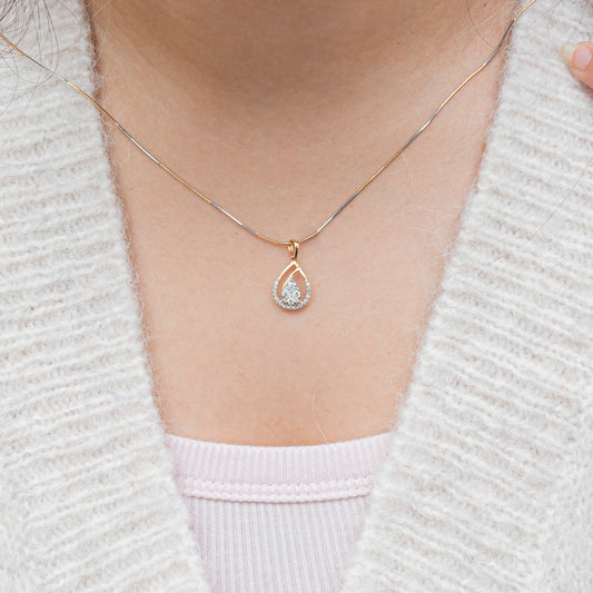 Golden Dual Drop Pendant